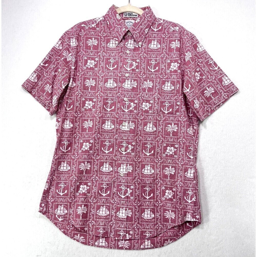 Reyn Spooner Brooks Brothers Shirt Men M Regent Hawaiian Resort Aloha Vacation
